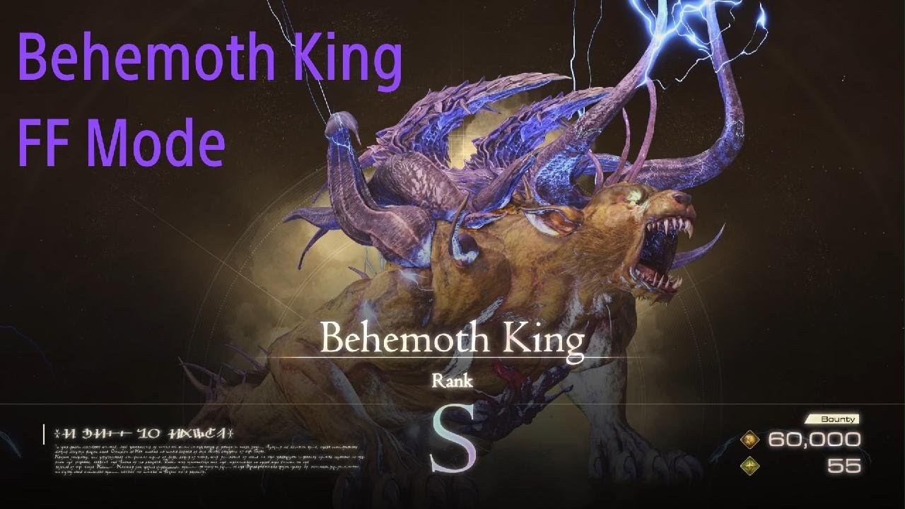 Final Fantasy XVI Behemoth King Boss Fight FF Mode