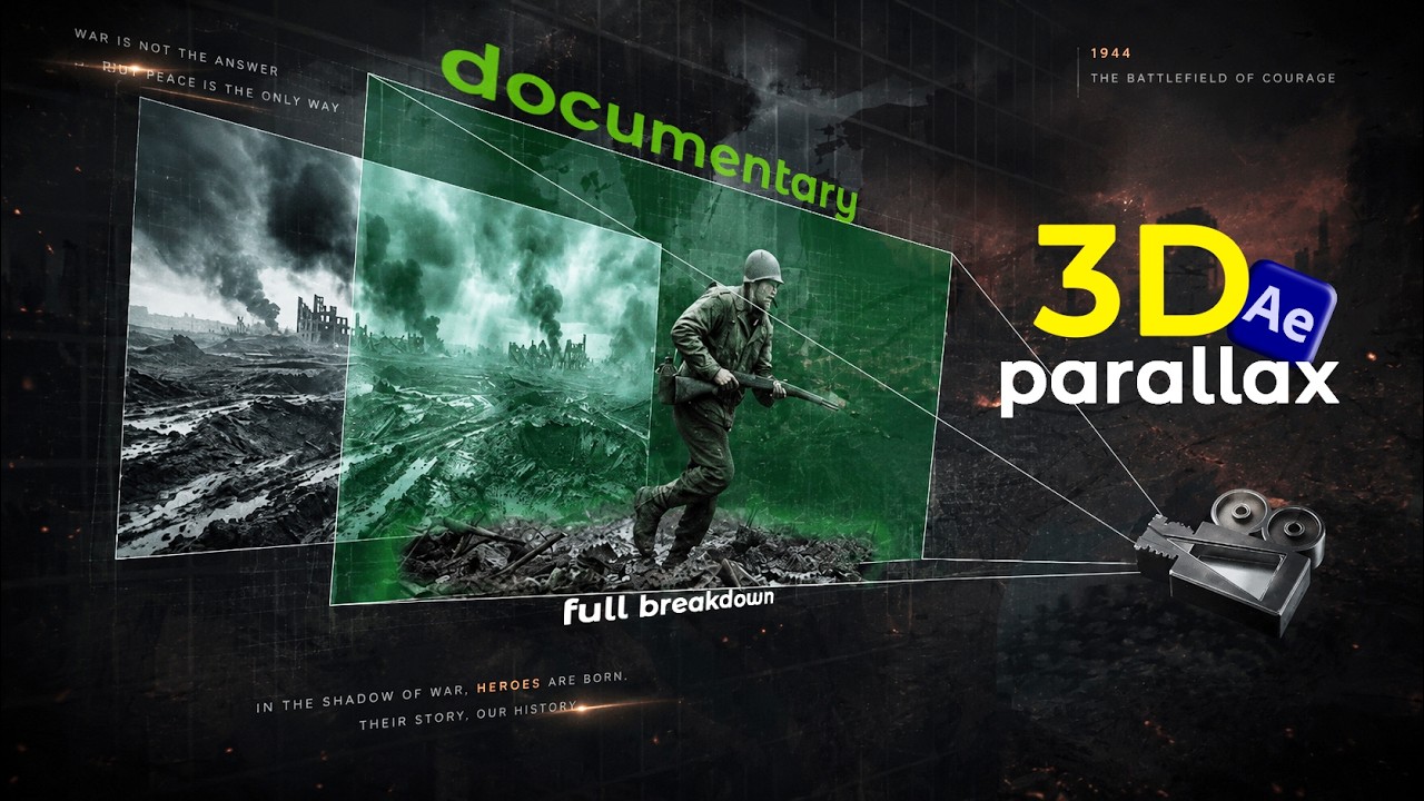 3D Parallax Documentary Video Using Only Photos | After Effects Tutorial