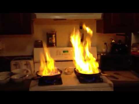 Dan lights Bananas Foster through fire breathing o...