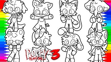 Smiling Critters Cute Version Coloring Pages | Coloring Poppy Playtime Chapter 3 | NCS Music
