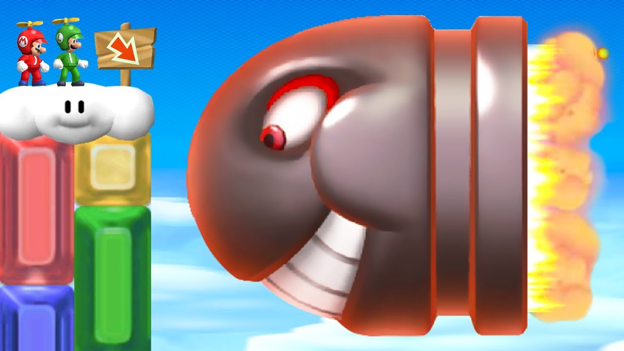 New Super Mario Bros Wii Co-Op Walkthrough - World 9 (2 Player)