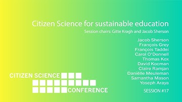 Session #17 Citizen Science for sustainable education – Citizen Science SDG Conference