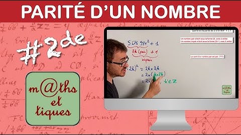 Déterminer la parité d