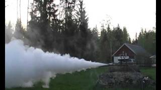 H2O2 hydrogen peroxide rocketengine, test #1