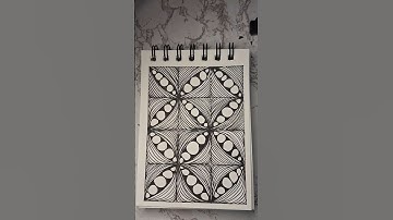 Zentangle Pattern Art #art #video#shorts #zentangle #zendoodleart