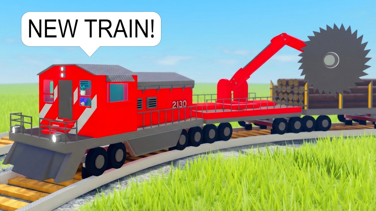 I Drive a Long New TRAIN on Roblox BUT It Has a SAW (funny)