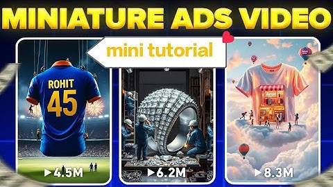 How to create viral cgi ads using free ai tools full course in Hindi how to make miniature video
