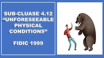 Sub Clause 4. 12 Unforeseeable Physical Conditions FIDIC 1999