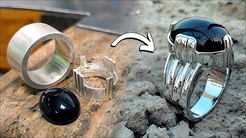 How to Make a Silver Black Onyx Ring | Handmade Jewellery Tutorial 💍