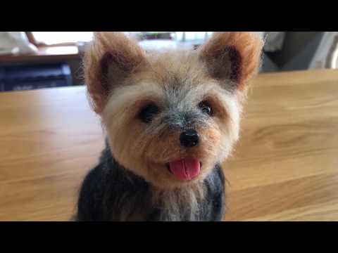 ヨークシャ－テリア｜犬 作品【羊毛フェルトJOY】 - YouTube