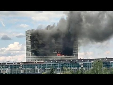 Крупный пожар в