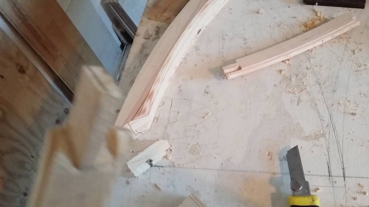 Arched mullet rails into the arched stiles. - YouTube