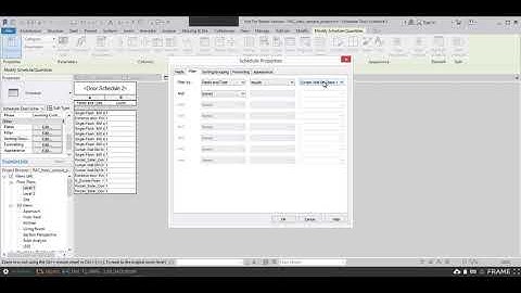 Tính năng cho phép filter theo Family and Type trong bảng Schedule Revit