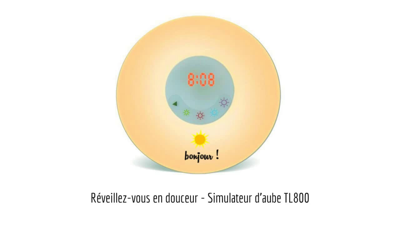 Réveil Lumineux Simulateur d'aube - Réveillez-vous en douceur