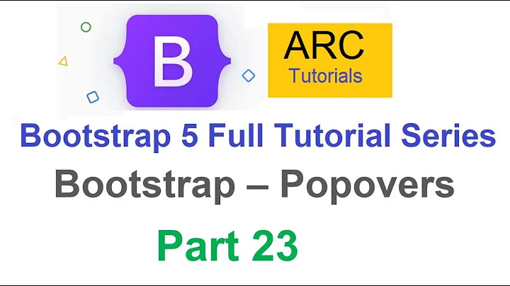 Bootstrap 5 Tutorial For Beginners #23 - Bootstrap Popovers Tutorial