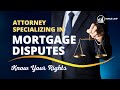 Attorney specializing in mortgage disputes is the topic real estate attorney David Soble discusses in this video. He talks about the rights the borrower has and the importance of knowing your rights when it comes to your mortgage contract.