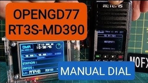 OPENGD77 (RT3S) Manual Dial Talk Groups