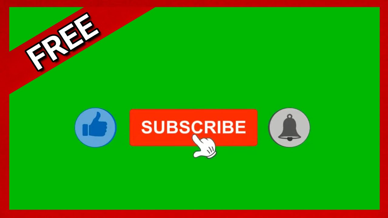 Subscribe Green Screen✨ Like Button And Bell.🔔 ✨