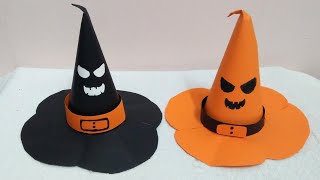 Cách làm mũ phù thủy Halloween bằng giấy đơn giản mà đẹp