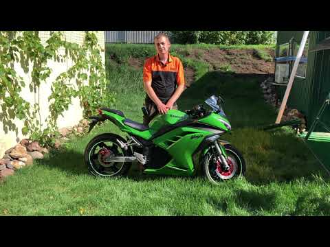 Электромотоцикл Kawasaki Ninja. Что с ним стало за 3 года. 7500 пробега.