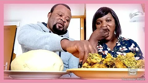 MUKBANG|EGUSI AND POUNDED YAM| NIGERIA FOOD