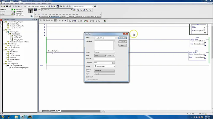 RSLogix 5000 DINT to STRING Example in Use PLC Programming Tutorial