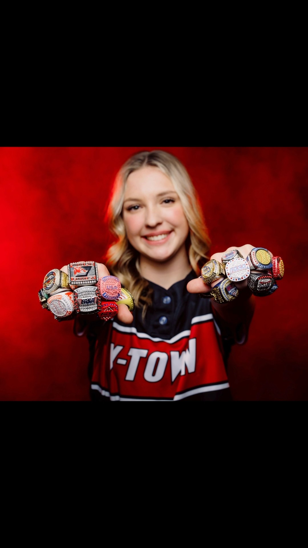 That’s a lot of rings!! Vilonia Softball! #softball