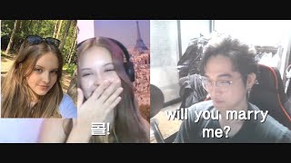 예쁜 러시아 모델에게 결혼하자고 장난쳤는데 나이가..(korean guy asked her to marry, but her age..) Ome TV 랜덤채팅