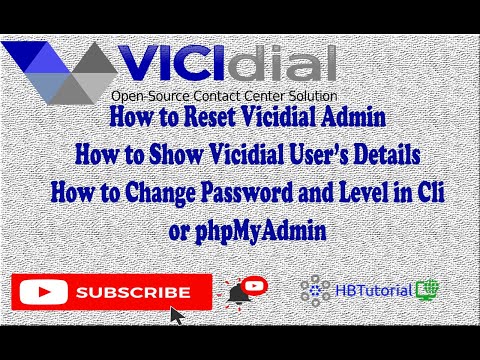 Vicidial How Reset Admin Password and Change User Level