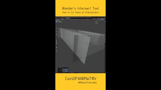 Celebrity Blender 4.2+ -  How to Cut Faces at Intersections - Intersect Tool #MinuteTutorials #howto #Blender Wealth