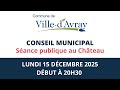 Ref:cE79MN7rFiU Conseil municipal du 15 d�cembre 2025