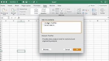 How to install the Data Analysis Toolpak in Microsoft Excel (Mac version)| Dr Choden