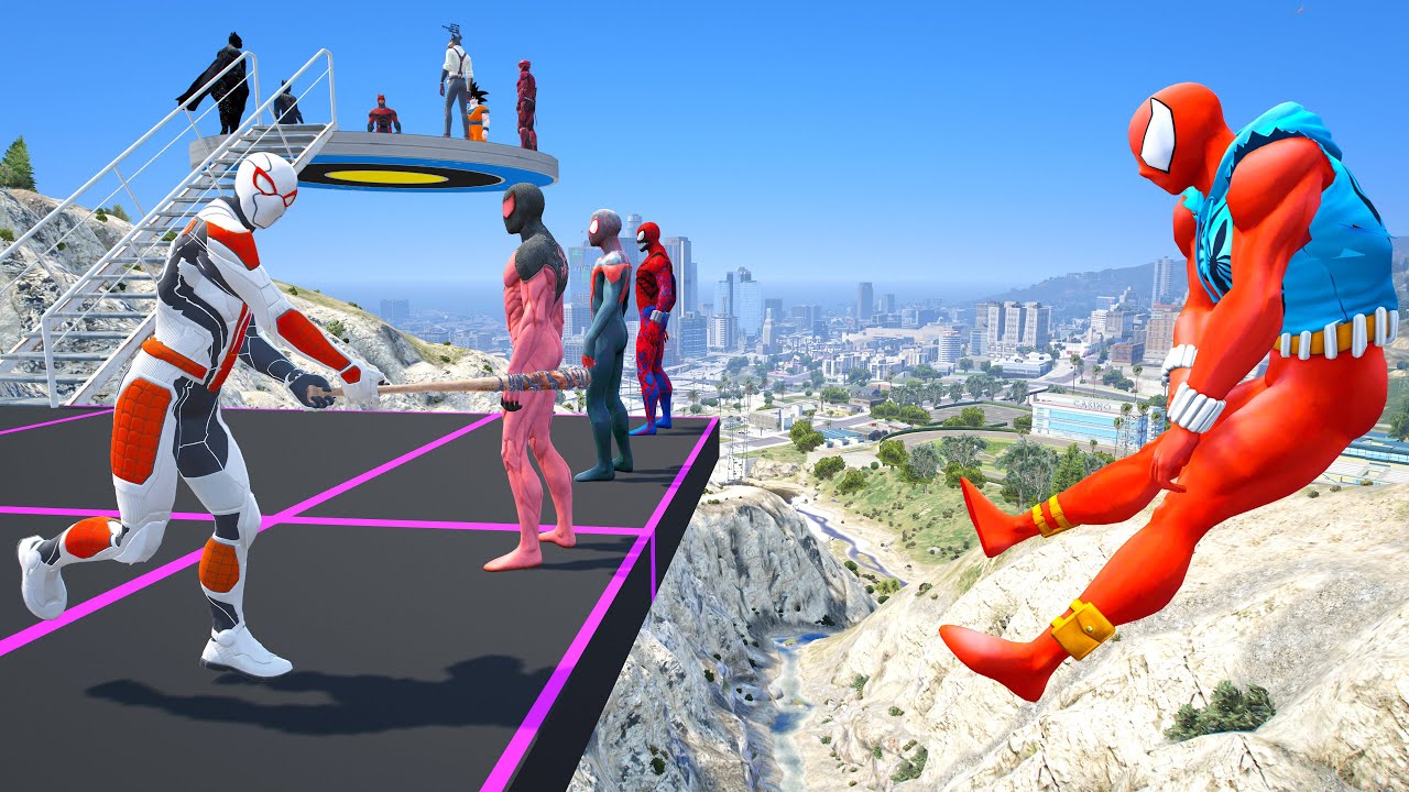 GTA 5: THAT WAS BRUTAL! SPIDER-MAN WITH A BASEBALL BAT vs  SUPERHEROES! (Euphoria Physics) Ep.33