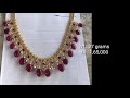 Latest gold stone necklace and earring designs with weight and pricehimafashionworld