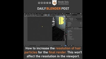 Hair Particle Resolution in Blender