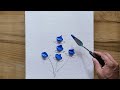 Abstract Painting / Simple Floral Painting / Easy For Beginners / 365 Days Challenge / Day #139