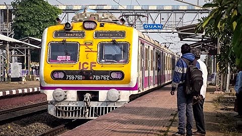 Howrah-Kharagpur Modern ICF Medha EMU Local Train passing DUAN station | South Eastern Railways