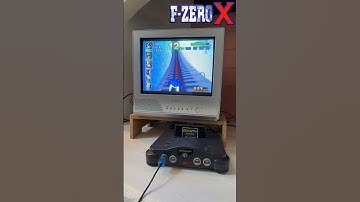 F Zero X Nintendo 64 on CRT TV #retrogaming #videogames #nintendo #fzero #n64 #1998 #90s