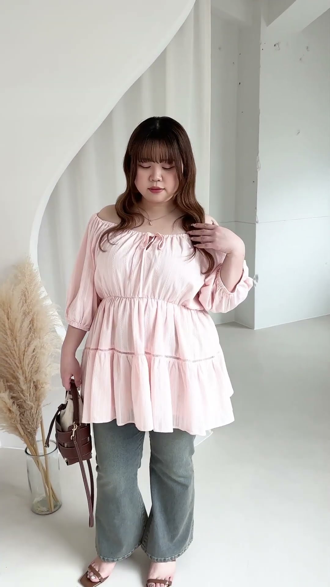 新品‼️CLETTEオリジナル★ストライプトビー2WAYチュニックブラウス CLETTEオリジナル☆ストライプトビー2WAYチュニックブラウス