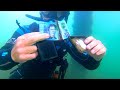 Man RESCUED from DROWNING in HUGE Waves!! while UNDERWATER Metal Detecting!!