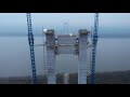 Podul suspendat peste Dunare (in constructie)/Bridge over Danube under construction 13.03.2021