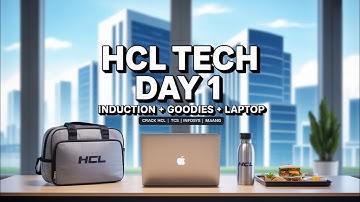 HCL Tech Day 1 Experience | Induction, Goodies, Laptop & Pre-Assessment| Crack HCL TCS Infosys MAANG