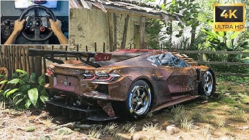 Rebuilding Chevrolet Corvette Racing C8.R 1395HP Forza Horizon 5 Logitech G29 Stering Wheel Gameplay