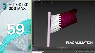 3dsmax Tutorial-59 | Flag animation using cloth