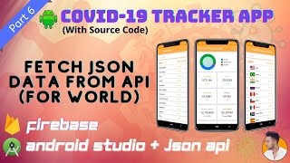 #6. Fetching json data for World from API (url) | Covid-19 Tracker App using Android Studio