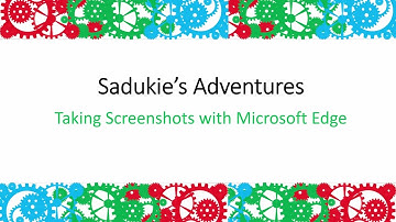 Screenshots with Microsoft Edge