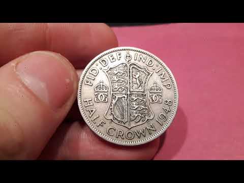 UK 1948 HALF CROWN Coin VALUE + REVIEW