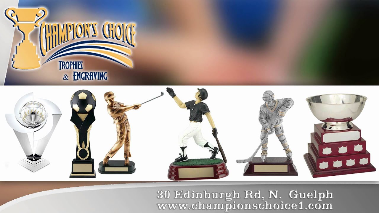 Champion's Choice Trophies and Engraving Guelph YouTube
