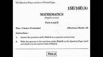 Telangana TS 10th class Maths 1 & 2 2022 Mathematics question paper (EM) state syllabus