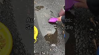 auntie activities scooping puddle water w/ @yolouniversity 🌧️ Jesus loves you